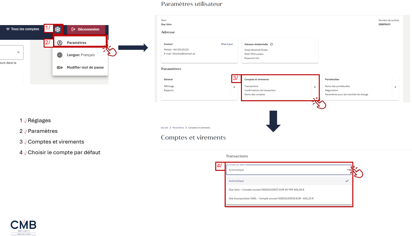 par defaut cmb online